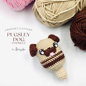 Dog Puppy CROCHET PATTERN Puppy Dog Pdf Pattern Pug Dog Amigurumi Pattern Easy Cute Animal Pattern Dog Keychain Charm [PUGSLEY Dog Pattern]