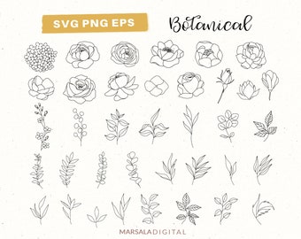 Free Free Flower Line Svg 420 SVG PNG EPS DXF File