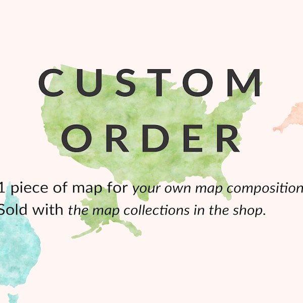 Custom Watercolor Map ADD-ON for 1 blank map