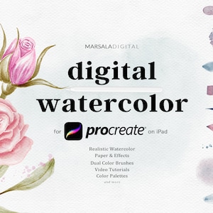 Procreate Aquarell Pinsel, Aquarell Kit für Procreate, Digitales Aquarell, Aquarell Pinsel, Ipad Pinsel, Procreate Pinsel Set