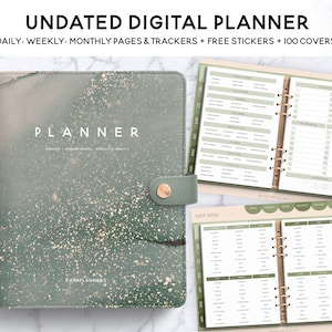 Samsung Notes Planner Undated, iPad Planner, Digital Planner, Digital Calendar, Notability, Daily Life Planner, Realistic Digital Planner