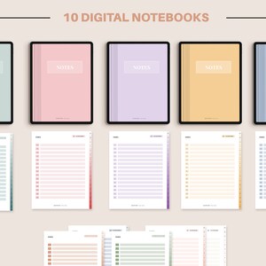 Digital Notebook for Goodnotes Notability 10 Hyperlinked Digital Note ...