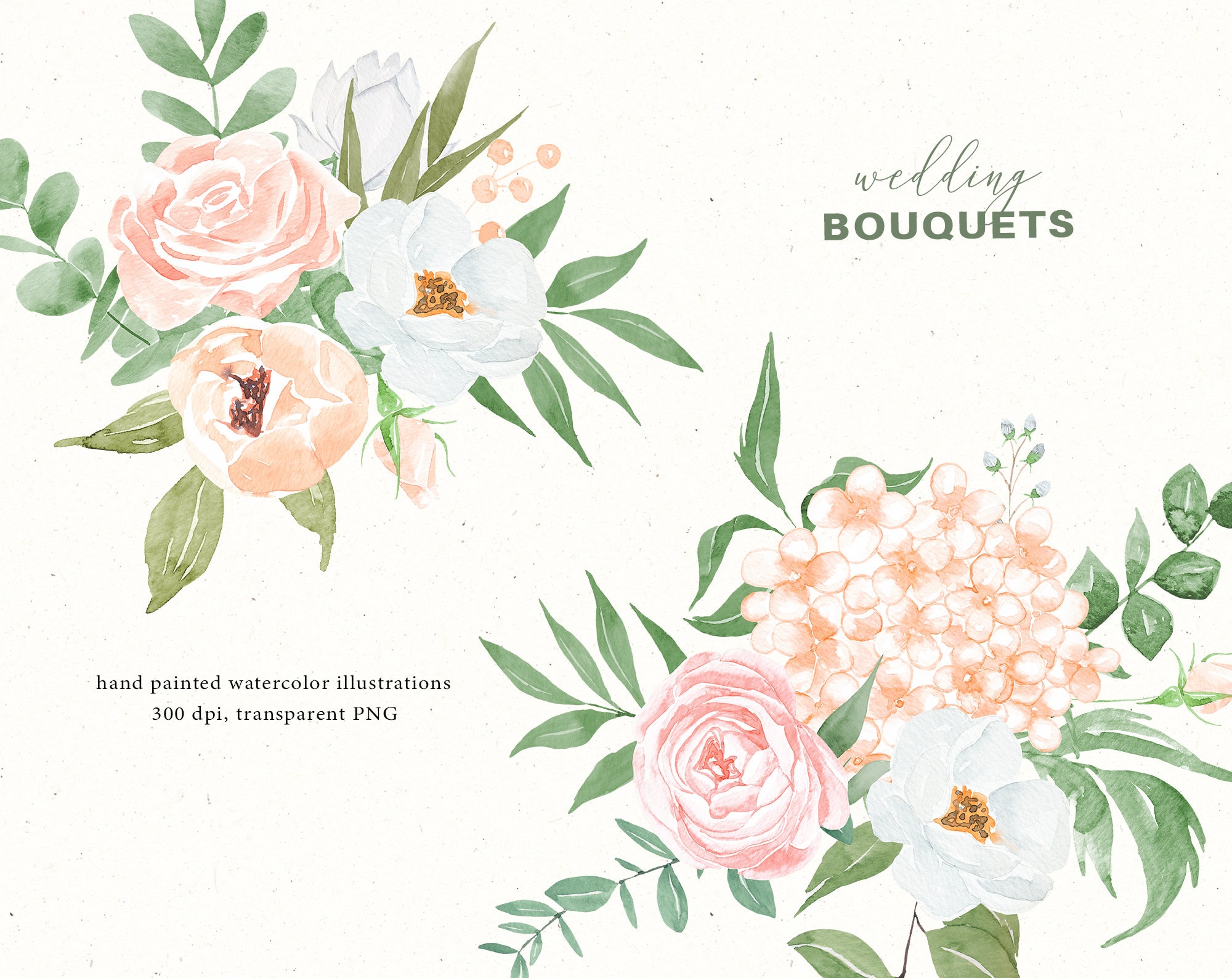 Watercolor Wedding Clipart Wedding Icons Wedding Flowers | Etsy