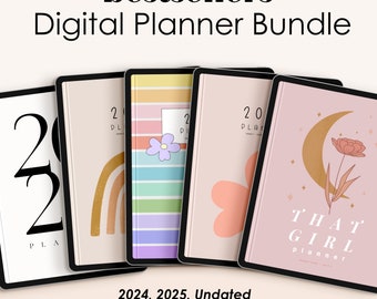 Digital Planner Bundle 2024, 2025, Undated, Samsung Notes, Goodnotes Planner, iPad Planner, Notability, Portrait, ADHD Digital Planner Daily