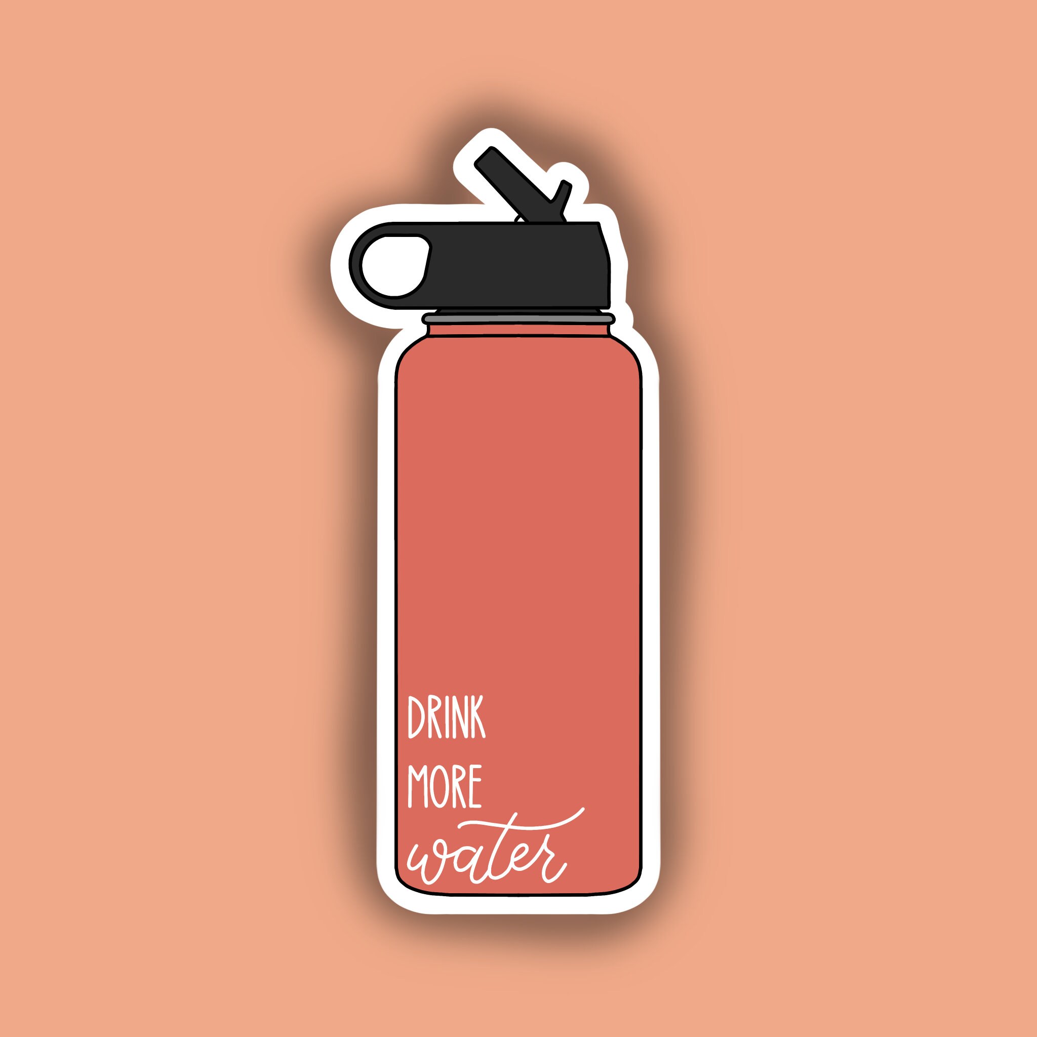 Drink More Water Vinyl Sticker Hydro flask Sticker Water Etsy