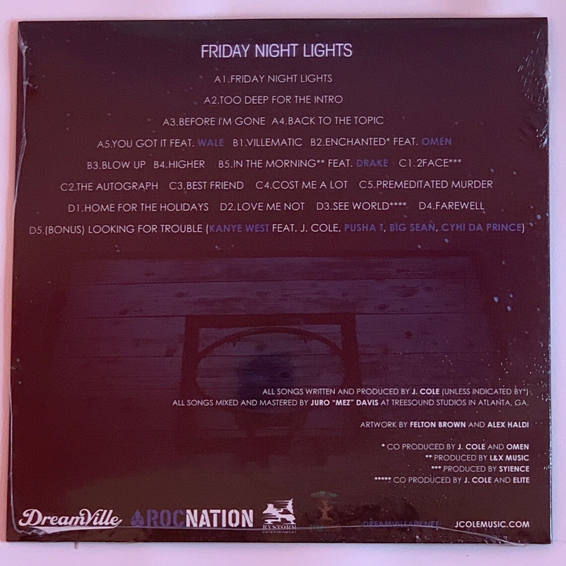 J. Cole J Cole Friday Night Lights 2LP Vinyl Limited Black Etsy