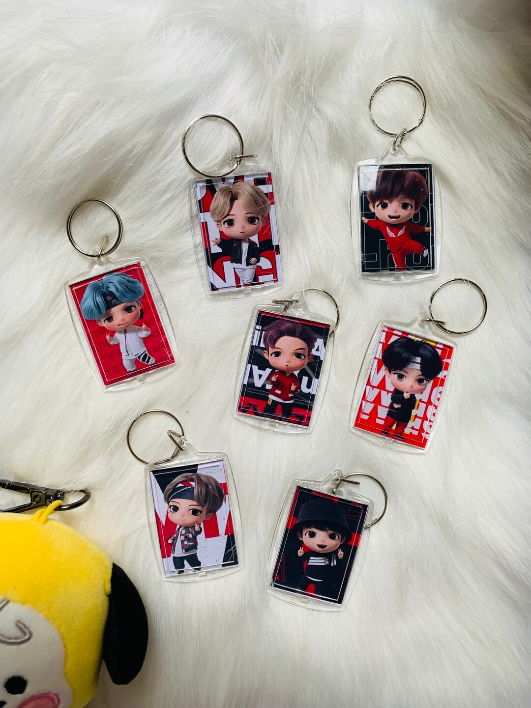 Tinytan Keychain Bts Etsy