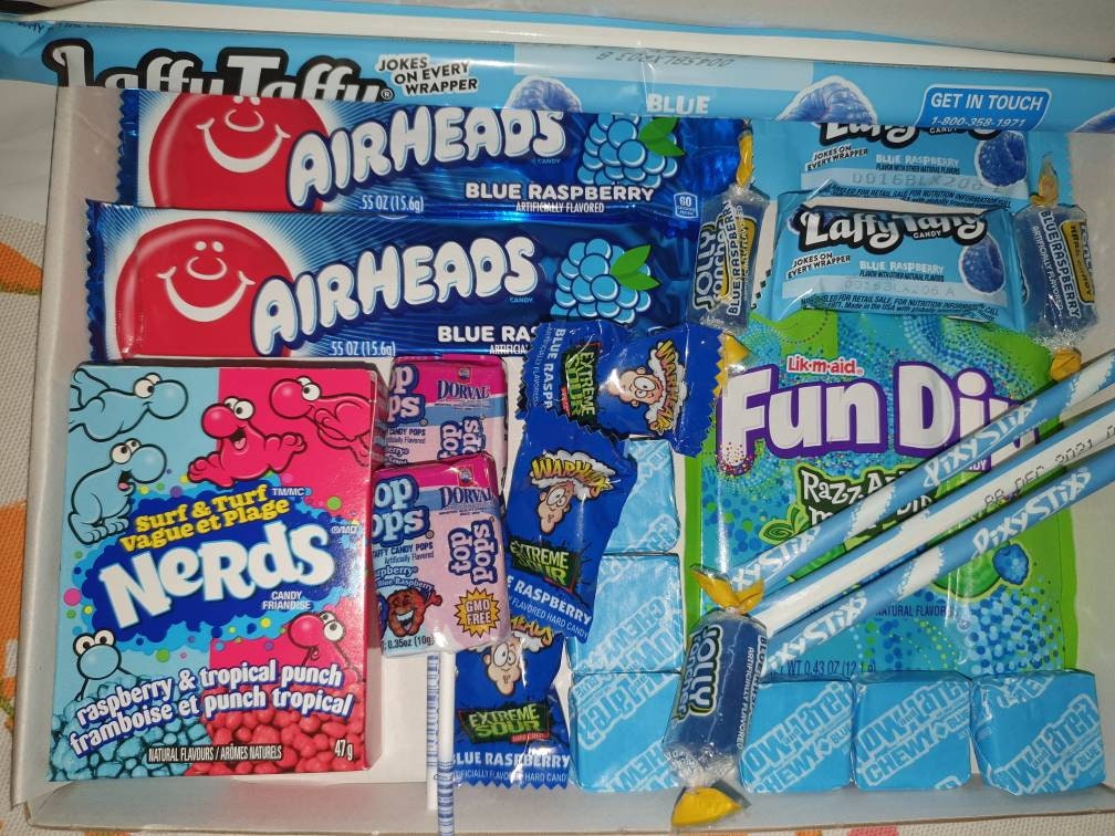 Blue Raspberry Gift box American Sweet Candy Gift Air Head Etsy