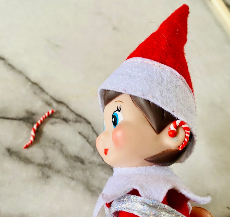 Hearing Aids for Elf doll, hearing aids/ cochlear implants for elf doll fimo, clay hearing aids for elf, elf sized hearing aids image 6