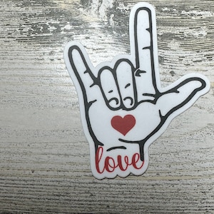 Sign Language I Love You sticker or magnet