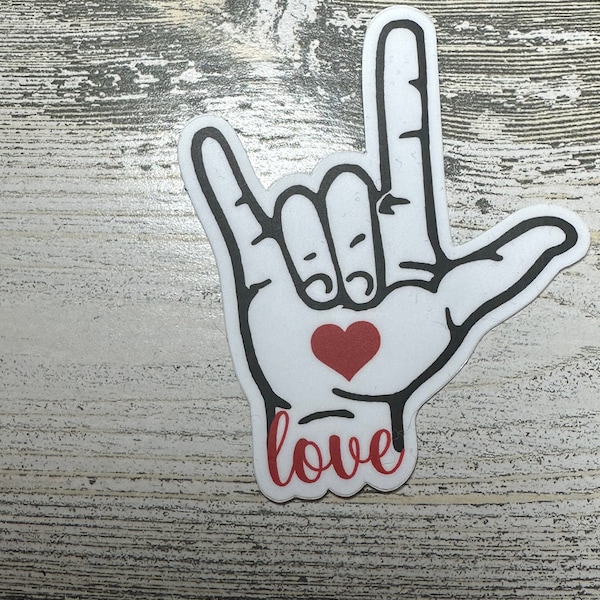 Sign Language I Love You sticker or magnet