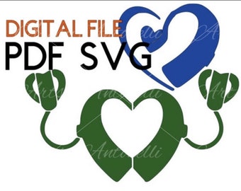 Digital File Hearing Aid heart and Cochlear Implant Digital File PNG/PDF/SVG