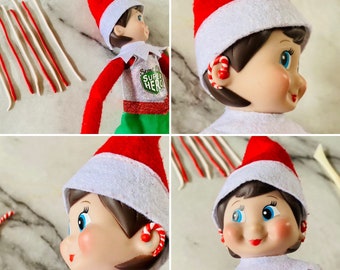 Hearing Aids for Elf doll, hearing aids/ cochlear implants for elf doll fimo, clay hearing aids for elf, elf sized hearing aids