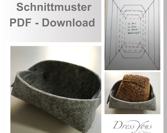 sewing pattern for felt basket