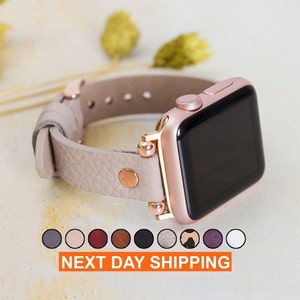 Apple Watch Band Women, Apple Watch Ultra Band 49mm, Apple Watch Strap 38mm Women, Christmas Apple Watch Leather Band 40mm 44mm Watch Strap