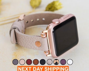 Apple Watch Band Damen, Apple Watch Ultra Band 49mm, Apple Watch Armband 38mm Damen, Weihnachten Apple Watch Lederband 40mm 44mm Uhrenarmband