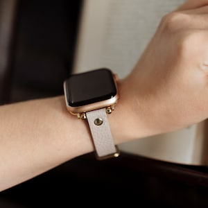 Apple Watch Band for 38mm 40mm 41mm 42mm 44mm 45mm 46mm 49mm, Slim Leather Apple Watch Strap Series 11,iWatch Gift Band for Women Her Sister