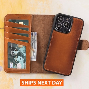 Funda para iPhone 16, Funda de cuero con Magsafe para iPhone 15, Funda para iPhone 13, Funda para iPhone 14 Pro Max, Funda tipo cartera para iPhone 12, Funda personalizada con tarjetero para iPhone.