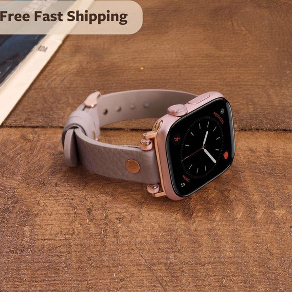 Apple Watch Band Women, Apple Watch Ultra Band 49mm, Apple Watch Strap 46mm Women, Christmas Apple Watch Leather Band 40mm 44mm Watch Strap