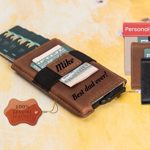 Pop up Wallet Card Holder Engraved Wallet for Him Etsy