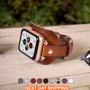Apple Watch Leather Band, Apple Watch Band Women, Apple Watch Ultra Band 49mm, Apple Watch Strap 38mm Women,40mm 44mm Christmas Gift Armband