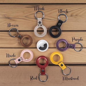 Customized AirTag Holder, Personalized AirTag Case, Leather AirTag Holder, AirTag Case Keychain, Personalized AirTag Keychain, AirtTag Case