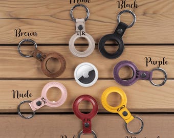 Suporte para AirTag personalizado, capa personalizada para AirTag, suporte de couro para AirTag, chaveiro com capa para AirTag, chaveiro personalizado para AirTag, capa para AirTag