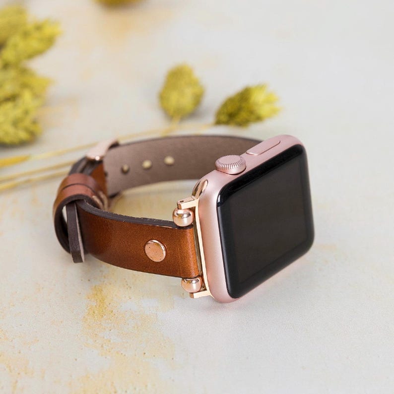 Apple Watch Band for 38mm 40mm 41mm 42mm 44mm 45mm 49mm, Slim Leather Apple Watch Strap for all series,iWatch Gift Band for Women Her Sister