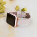 Mink Color Slim Apple Watch Band 38mm 40mm 42mm 44mm Leather Apple Watch Band Apple Strap for Woman 42mm 44mm Custom Gift Monogram 