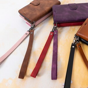 Genuine Leather Wristlet Strap for Phone Cases, Bags, Purses and Many More, iPhone Samsung Case Strap, Key Chain Strap, Personalized Gift