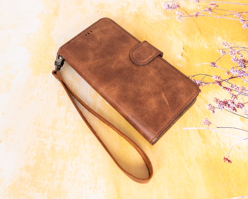 Genuine Leather Wristlet Strap for Phone Cases, Bags, Purses and Many More, iPhone Samsung Case Strap, Key Chain Strap, Personalized Gift