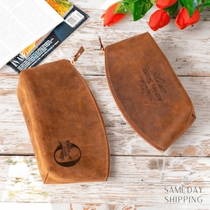 Personalized Leather Makeup Bag Gifts for Women, Custom Makeup Bag Gift for Girls, Cosmetic Bags, Gift for Daughter, Christmas Gift for Wife