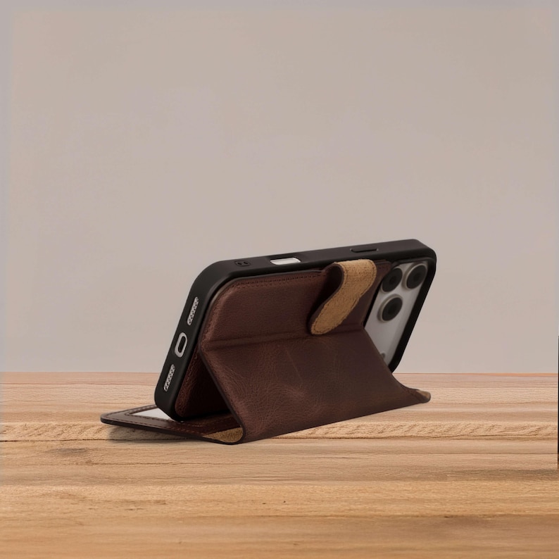 Leather Magsafe Case For iPhone 17 Pro Max, iPhone 16 Case, iPhone 15 Case, iPhone 14 Pro Wallet Case, Personalized iPhone Cover Christmas