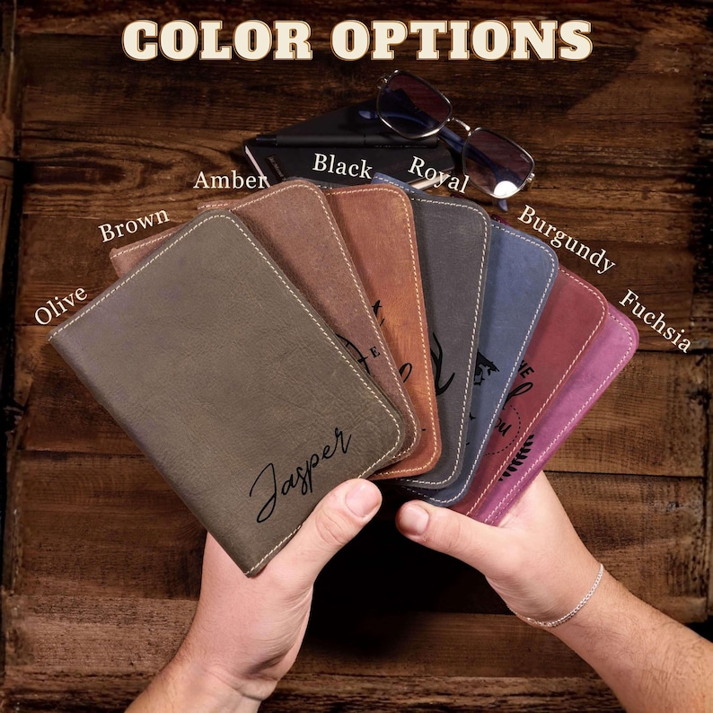 Passport Cover Personalized Gift For Him Men, Leather Passport Holder Gift For Dad,Passport Wallet Gift For Boyfriend,Christmas Gift Husband