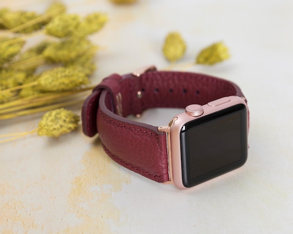 Cinturino per Apple Watch Bordeaux 38mm 40mm 42mm 44mm | Etsy Italia