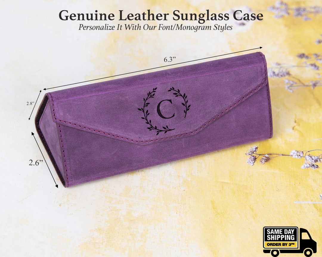 Custom Engraved Sunglass Cover, Sunglass Case, Eyeglass Case