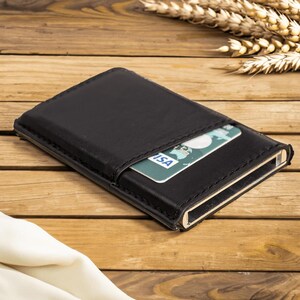 Engraved Dad Gift Men's Wallet, Custom Monogrammed Wallet, Pop-up Card Holder, Men's Wallets, Groomsman Wallet, Valentines Day Gift