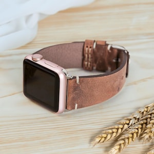 Stitch Apple Watch 38mm 40mm 41mm 42mm 44mm 45mm 49mm Custom Leather Band, For All Apple Watch Series,Handmade Personalized Gift For Him Her