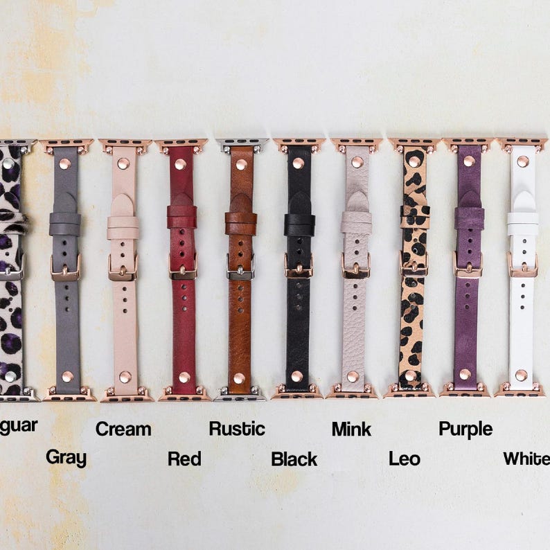 Apple Watch Band for 38mm 40mm 41mm 42mm 44mm 45mm 49mm, Slim Leather Apple Watch Strap for all series,iWatch Gift Band for Women Her Sister
