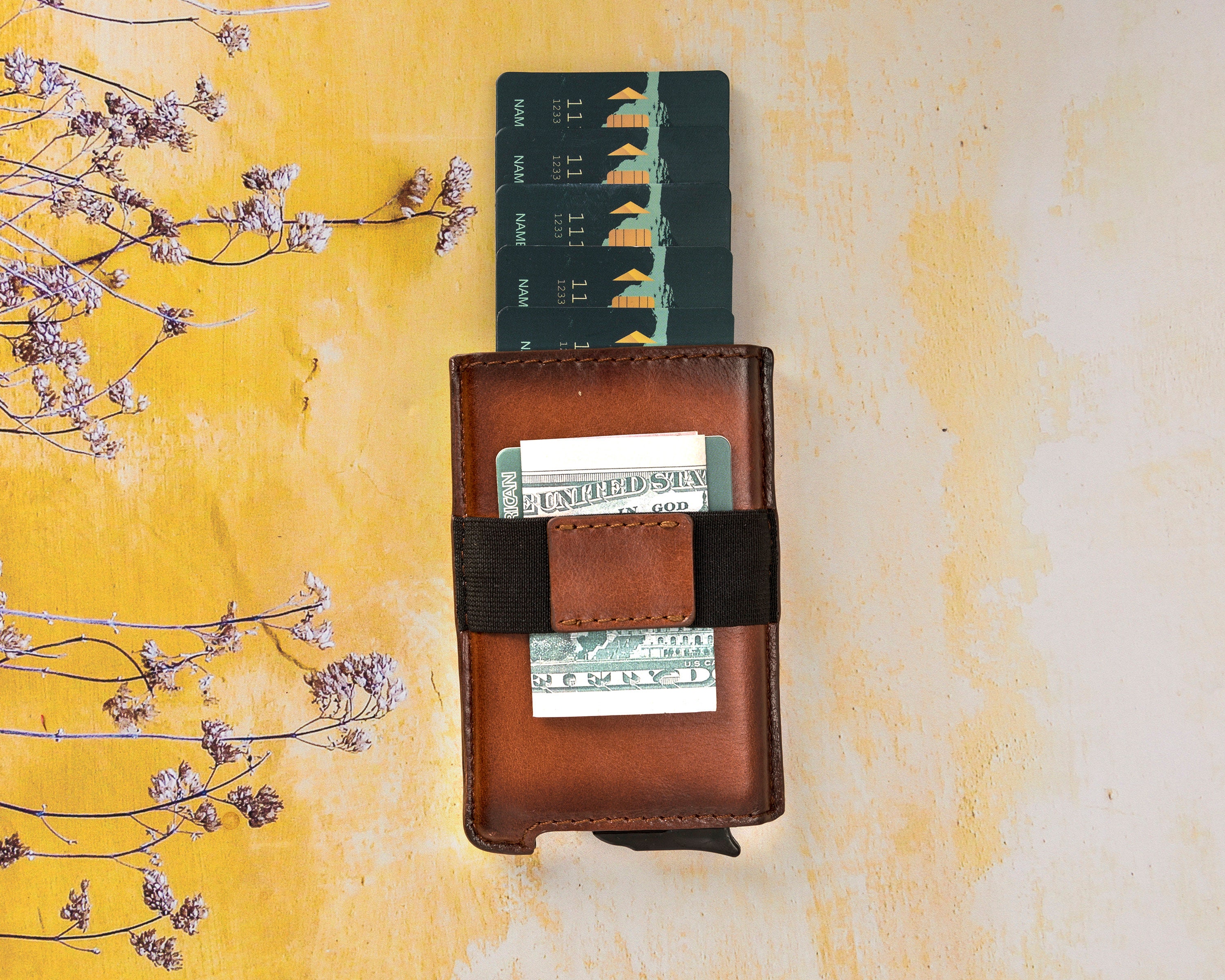 Leather Popup Wallet Handmade leather wallet Leather Etsy
