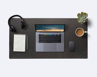 Custom Size Desk Pad Gamer Gift, Leather Desk Mat, Personalized Office Accessories, Writing Pad, Custom Office Accessories, Leather Desk Pad