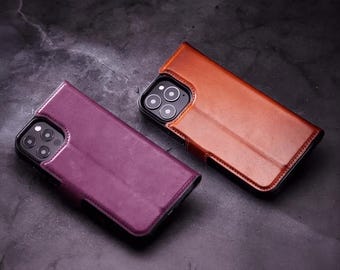 Leather Case For iPhone Air, iPhone 17 Case, iPhone 16, 11, 13, 14, 15, X Case, iPhone 12 Pro Max Personalized Card Holder Case, iPhone Gift