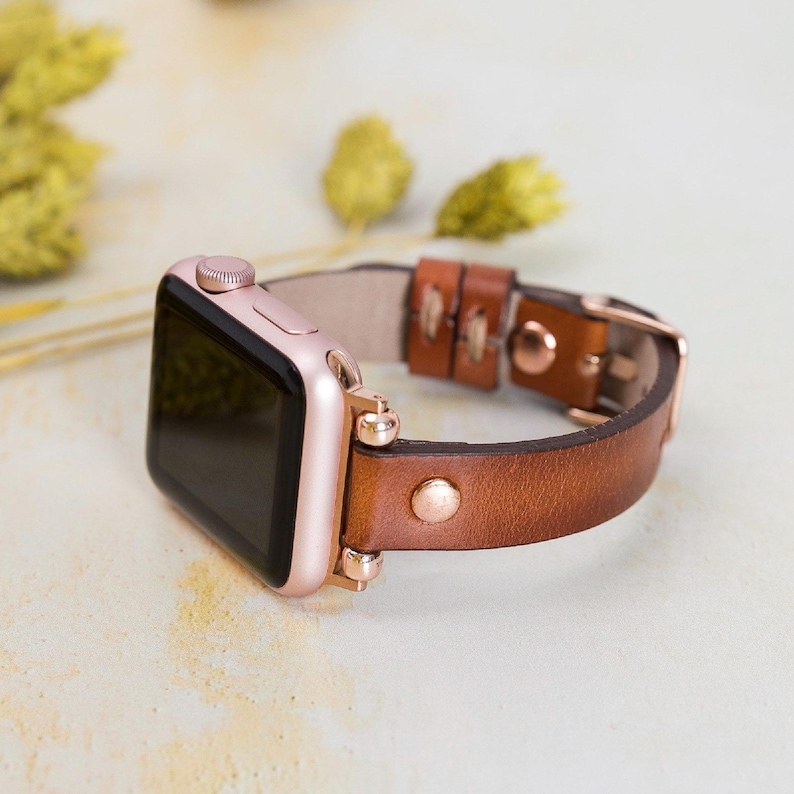 Apple Watch Band for 38mm 40mm 41mm 42mm 44mm 45mm 49mm, Slim Leather Apple Watch Strap for all series,iWatch Gift Band for Women Her Sister