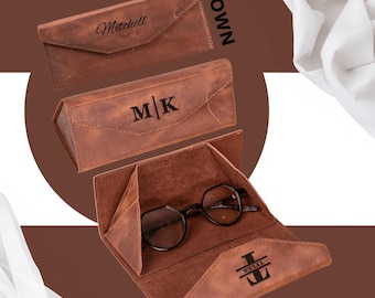 Handgefertigtes Geschenk für Männer Brillenetui, personalisiertes Brillenetui Geschenk für Mann, Leder Brillenetui Geschenke für Ihn, Geschenk für Freund