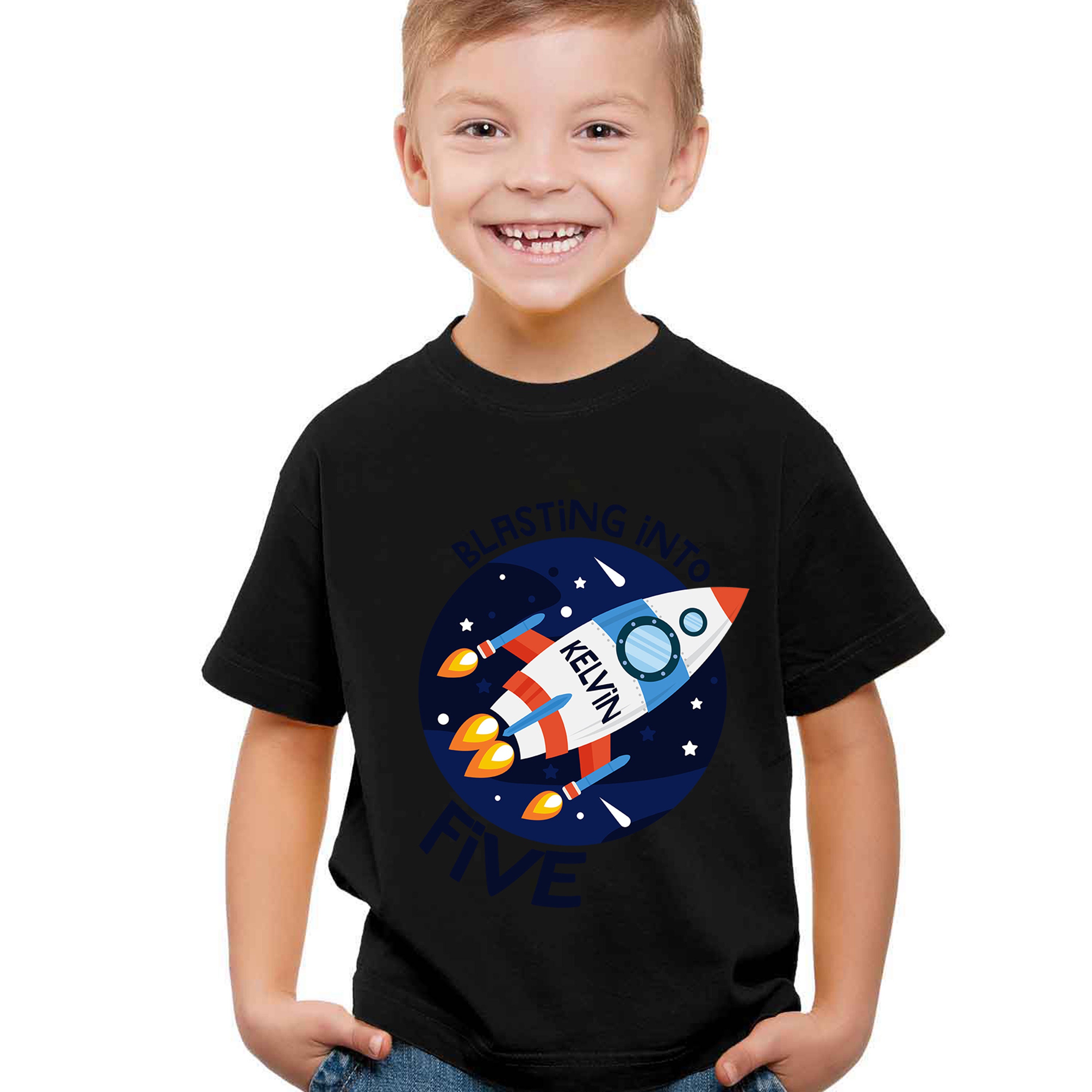 5th Outer Space Solar System Birthday T-Shirt 5 Years Old | Etsy