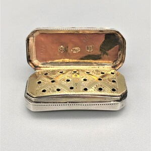 George III Sterling Silver and Gilt Vinaigrette, Joseph Willmore, Birmingham, 1811