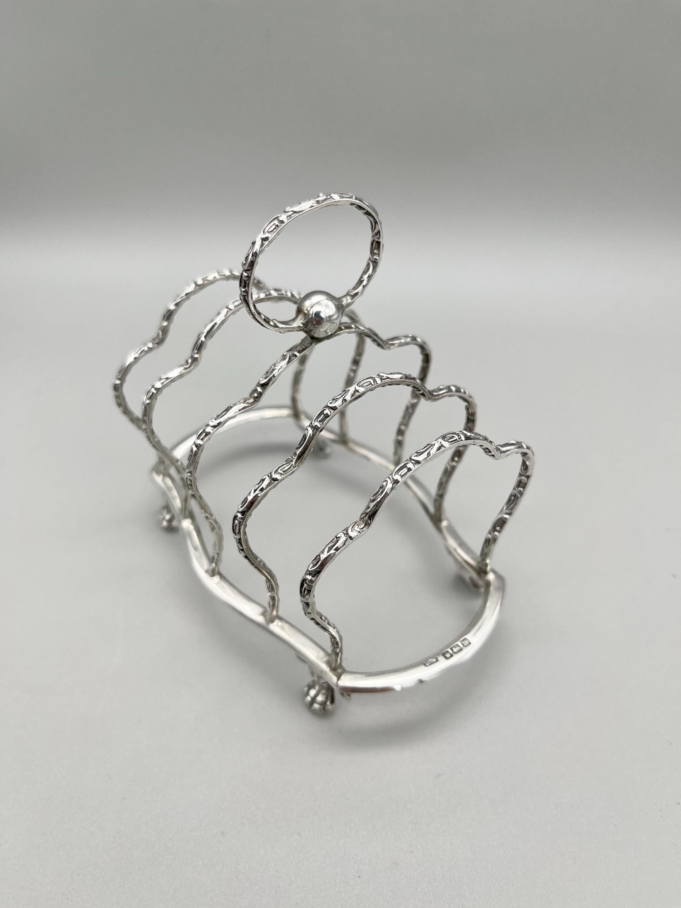 Antique sterling silver toast rack - Etsy 日本