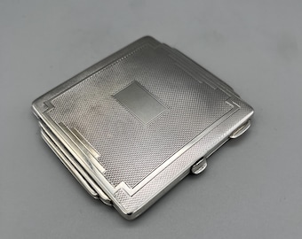 Art Deco Sterling Silver Powder Compact, Broadway & Co, Birmingham, 1935