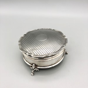 George V Sterling Silver Jewellery Box, Adie Brothers, Birmingham, 1921