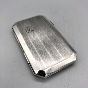 George V Sterling Silver Cigarette Case, Joseph Gloster Ltd, Birmingham, 1923